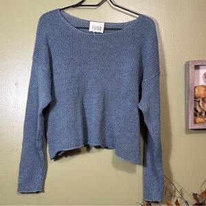 Eileen Fisher Slate Blue Knit Sweater size XL